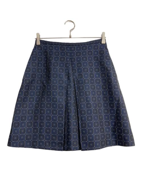 'S Max Mara（エスマックスマーラ）'S Max Mara (エスマックスマーラ) ジャガード総柄セットアップ ネイビー サイズ:J38の古着・服飾アイテム