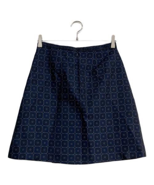 'S Max Mara（エスマックスマーラ）'S Max Mara (エスマックスマーラ) ジャガード総柄セットアップ ネイビー サイズ:J38の古着・服飾アイテム