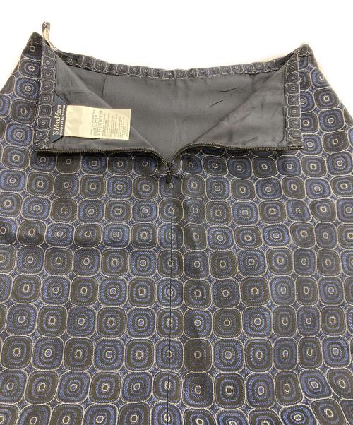 'S Max Mara（エスマックスマーラ）'S Max Mara (エスマックスマーラ) ジャガード総柄セットアップ ネイビー サイズ:J38の古着・服飾アイテム