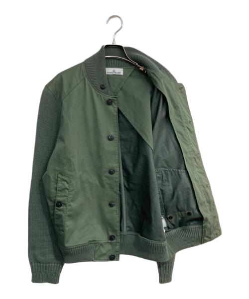 STONE ISLAND（ストーンアイランド）STONE ISLAND (ストーンアイランド) BIORASO WITH BIO-ALLOY LIGHT COVER-TC AND KNIT　24SS　801543935 グリーン サイズ:Mの古着・服飾アイテム