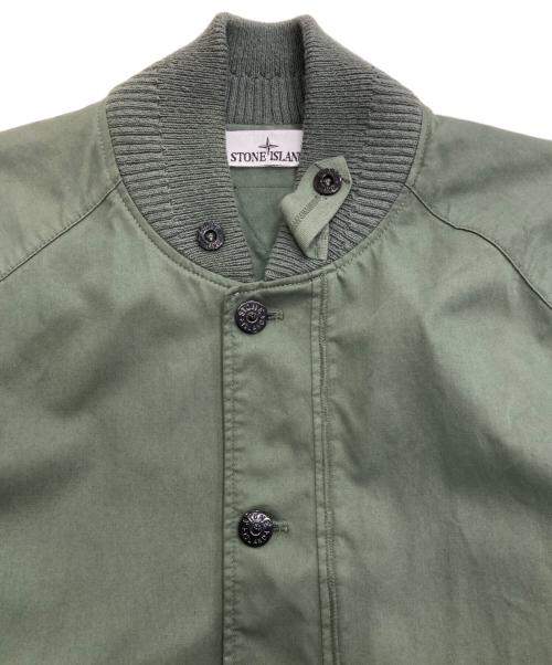 STONE ISLAND（ストーンアイランド）STONE ISLAND (ストーンアイランド) BIORASO WITH BIO-ALLOY LIGHT COVER-TC AND KNIT　24SS　801543935 グリーン サイズ:Mの古着・服飾アイテム