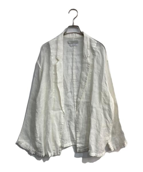 ARGUE（アーギュ）ARGUE (アーギュ) リネンジャケット　AR24SS-AP035 ホワイト サイズ:Freeの古着・服飾アイテム