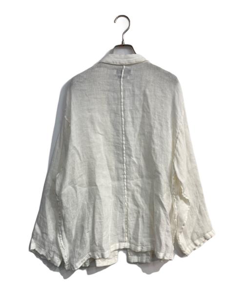 ARGUE（アーギュ）ARGUE (アーギュ) リネンジャケット　AR24SS-AP035 ホワイト サイズ:Freeの古着・服飾アイテム