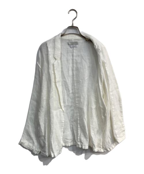 ARGUE（アーギュ）ARGUE (アーギュ) リネンジャケット　AR24SS-AP035 ホワイト サイズ:Freeの古着・服飾アイテム