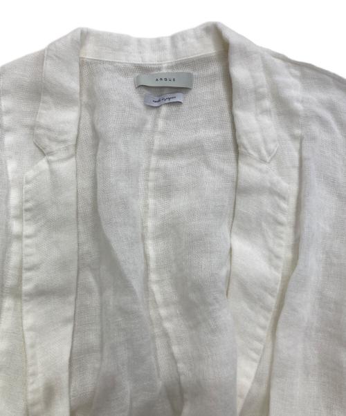 ARGUE（アーギュ）ARGUE (アーギュ) リネンジャケット　AR24SS-AP035 ホワイト サイズ:Freeの古着・服飾アイテム