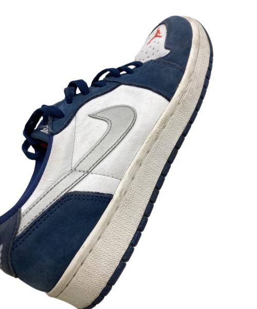 NIKE SB（ナイキエスビー）NIKE SB (ナイキエスビー) AIR JORDAN 1 LOW QS ホワイト×ネイビー サイズ:26.5cmの古着・服飾アイテム