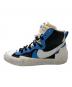 NIKE (ナイキ) sacai (サカイ) BLAZER MID ブルー×ブラック サイズ:26.5cm：7000円