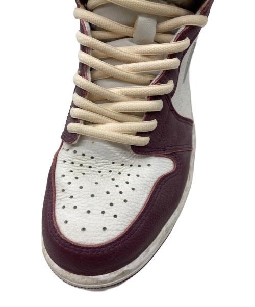 NIKE（ナイキ）NIKE (ナイキ) AIR JORDAN 1 RETRO HIGH OG ボルドー×ホワイト サイズ:26.5cmの古着・服飾アイテム