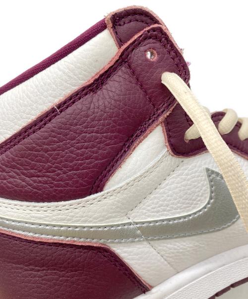 NIKE（ナイキ）NIKE (ナイキ) AIR JORDAN 1 RETRO HIGH OG ボルドー×ホワイト サイズ:26.5cmの古着・服飾アイテム