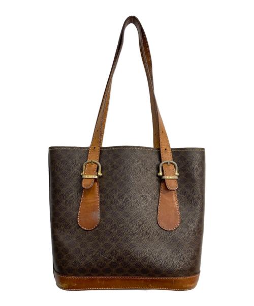 CELINE（セリーヌ）CELINE (セリーヌ) マカダム柄トートバッグ ブラウンの古着・服飾アイテム