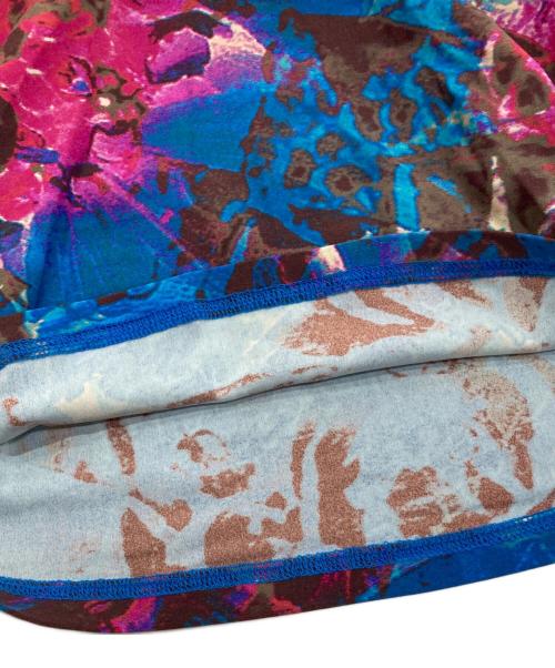 ISSEY MIYAKE（イッセイミヤケ）ISSEY MIYAKE (イッセイミヤケ) 総柄ノースリーブトップス　IM21JK067 ブルー×ピンク サイズ:2の古着・服飾アイテム