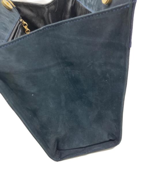 Salvatore Ferragamo（サルヴァトーレ フェラガモ）Salvatore Ferragamo (サルヴァトーレ フェラガモ) ヴァラリボン2WAYバッグ ネイビーの古着・服飾アイテム