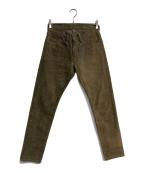 RRLダブルアールエル）の古着「Slim Fit 5-Pocket Denim Distressed Brown Wash」｜ブラウン