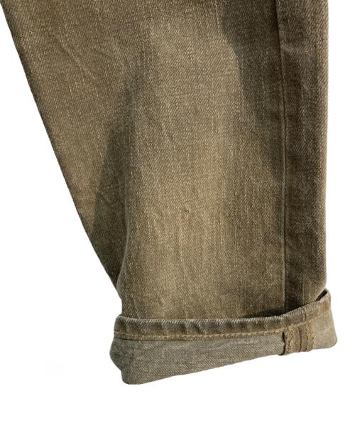 RRL（ダブルアールエル）RRL (ダブルアールエル) Slim Fit 5-Pocket Denim Distressed Brown Wash ブラウン サイズ:W28L30の古着・服飾アイテム