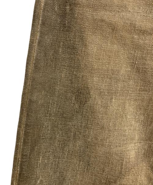 RRL（ダブルアールエル）RRL (ダブルアールエル) Slim Fit 5-Pocket Denim Distressed Brown Wash ブラウン サイズ:W28L30の古着・服飾アイテム