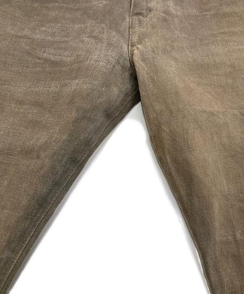 RRL（ダブルアールエル）RRL (ダブルアールエル) Slim Fit 5-Pocket Denim Distressed Brown Wash ブラウン サイズ:W28L30の古着・服飾アイテム