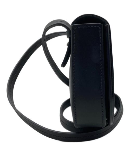 IL BISONTE（イル ビゾンテ）IL BISONTE (イル ビゾンテ) TONDINA レザーショルダーバッグ ブラックの古着・服飾アイテム