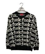 SUPREMEシュプリーム）の古着「fuck sweater」｜ホワイト×ブラック