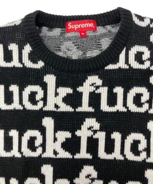 SUPREME（シュプリーム）Supreme (シュプリーム) fuck sweater ホワイト×ブラック サイズ:Mの古着・服飾アイテム