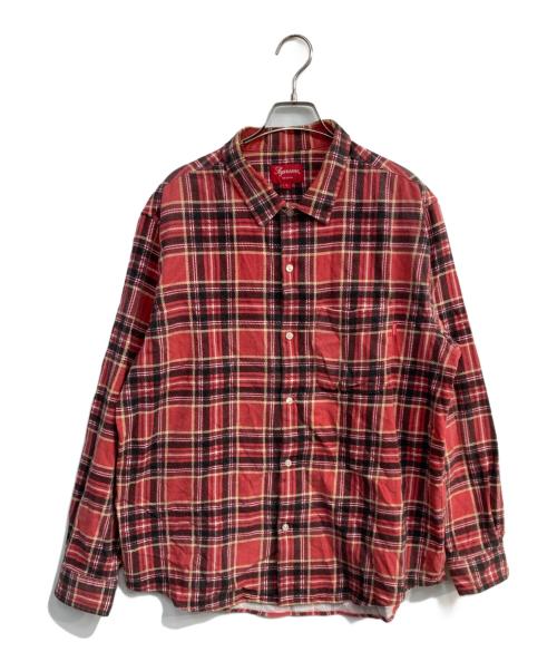 SUPREME（シュプリーム）Supreme (シュプリーム) Printed Plaid Shirt　 20SS レッド サイズ:Lの古着・服飾アイテム