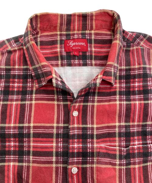 SUPREME（シュプリーム）Supreme (シュプリーム) Printed Plaid Shirt　 20SS レッド サイズ:Lの古着・服飾アイテム