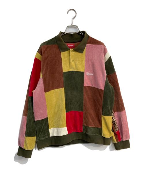 SUPREME（シュプリーム）Supreme (シュプリーム) patchwork velour polo マルチカラー サイズ:Lの古着・服飾アイテム
