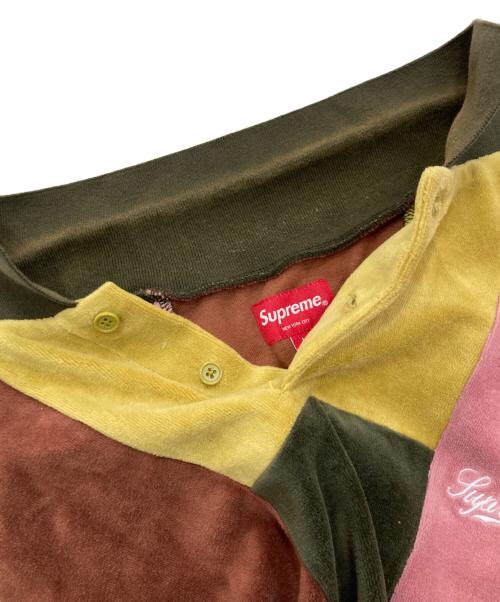 SUPREME（シュプリーム）Supreme (シュプリーム) patchwork velour polo マルチカラー サイズ:Lの古着・服飾アイテム