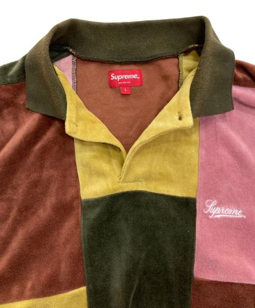 SUPREME（シュプリーム）Supreme (シュプリーム) patchwork velour polo マルチカラー サイズ:Lの古着・服飾アイテム