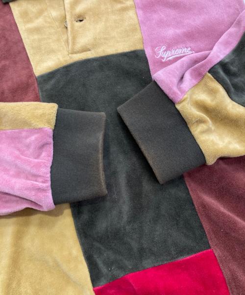 SUPREME（シュプリーム）Supreme (シュプリーム) patchwork velour polo マルチカラー サイズ:Lの古着・服飾アイテム