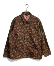 SUPREME（シュプリーム）の古着「Denim Chore Coat Flowers　22SS」｜ブラウン