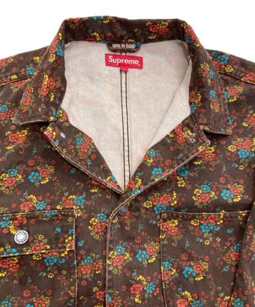 SUPREME（シュプリーム）Supreme (シュプリーム) Denim Chore Coat Flowers　22SS ブラウン サイズ:Mの古着・服飾アイテム