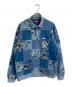 Supreme（シュプリーム）の古着「Floral Patchwork Velour L/S POLO　21AW 」｜ブルー