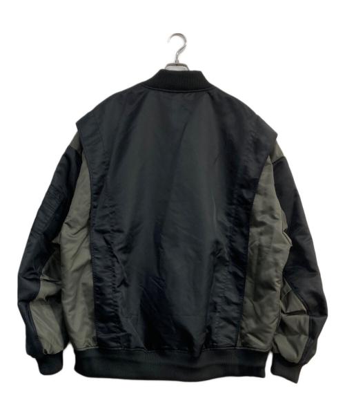 seesew（シーソー）SeeSew (シーソー) OVERSPEC MA-1 JACKET ブラック サイズ:Lの古着・服飾アイテム