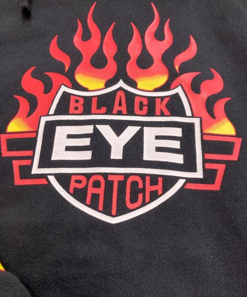 BlackEyePatch（ブラックアイパッチ）BlackEyePatch (ブラックアイパッチ) FLAME RIDER LOGO HOODIE ブラック サイズ:L 未使用品の古着・服飾アイテム