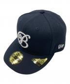 New Era×BlackEyePatchニューエラ×ブラックアイパッチ）の古着「Bロゴキャップ」｜ネイビー