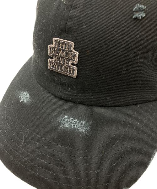BlackEyePatch（ブラックアイパッチ）BlackEyePatch (ブラックアイパッチ) ロゴ ダメージ キャップ ブラックの古着・服飾アイテム