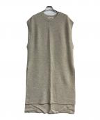 NATURAL BASICナチュラル ベーシック）の古着「cashmere layered tunic dress」｜ベージュ