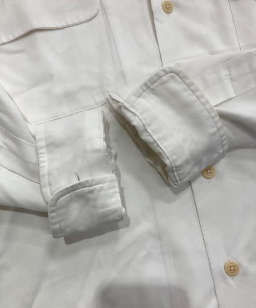 POLO RALPH LAUREN（ポロ・ラルフローレン）POLO RALPH LAUREN (ポロ・ラルフローレン) オープンカラーレーヨンシャツ ホワイト サイズ:Lの古着・服飾アイテム