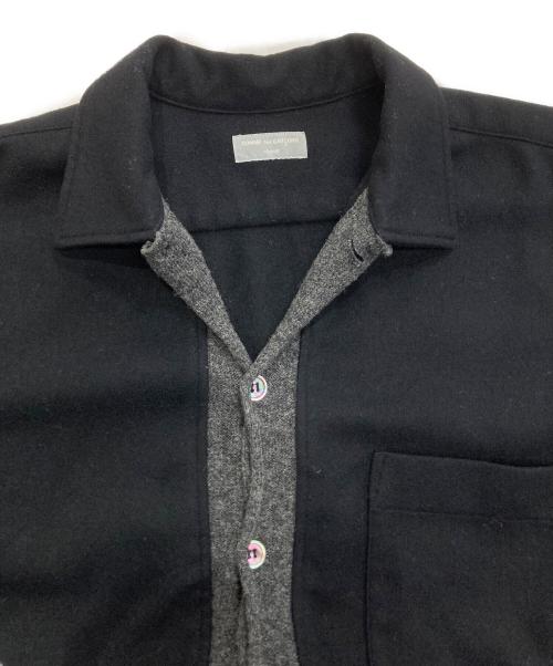 COMME des GARCONS HOMME（コムデギャルソン オム）COMME des GARCONS HOMME (コムデギャルソン オム) ウールシャツ　田中オム ブラック サイズ:Freeの古着・服飾アイテム