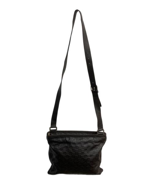 GUCCI（グッチ）GUCCI (グッチ) レザーショルダーバッグ ブラウンの古着・服飾アイテム