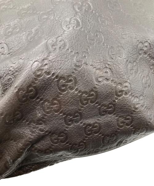 GUCCI（グッチ）GUCCI (グッチ) レザーショルダーバッグ ブラウンの古着・服飾アイテム