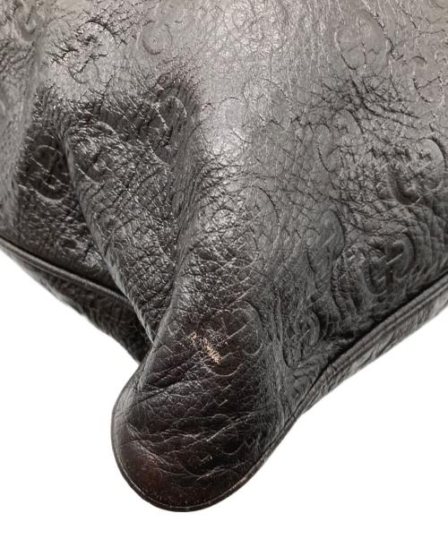 GUCCI（グッチ）GUCCI (グッチ) レザーショルダーバッグ ブラウンの古着・服飾アイテム