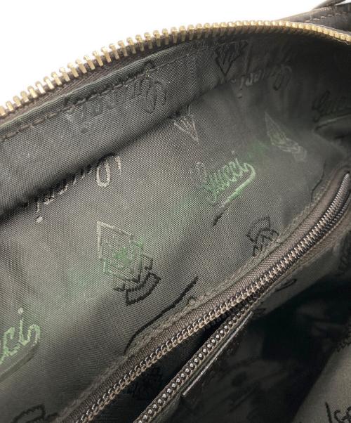 GUCCI（グッチ）GUCCI (グッチ) レザーショルダーバッグ ブラウンの古着・服飾アイテム