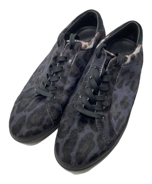 DOLCE & GABBANA（ドルチェ＆ガッバーナ）DOLCE & GABBANA (ドルチェ＆ガッバーナ) ハラコレオパードローカットスニーカー パープル サイズ:6の古着・服飾アイテム