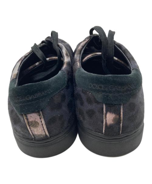 DOLCE & GABBANA（ドルチェ＆ガッバーナ）DOLCE & GABBANA (ドルチェ＆ガッバーナ) ハラコレオパードローカットスニーカー パープル サイズ:6の古着・服飾アイテム