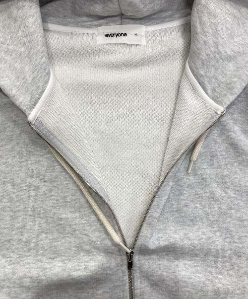 everyone（エブリワン）everyone (エブリワン) cotton zip up hoodie グレー サイズ:XLの古着・服飾アイテム