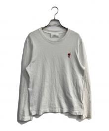 AMI Alexandre Mattiussi（アミアレクサンドルマテュッシ）の古着「ハート刺繍ロングスリーブカットソー　UTS205.726」｜ホワイト