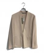 theory luxeセオリーリュクス）の古着「LIVE2 ウォッシャブルノーカラージャケット」｜ベージュ