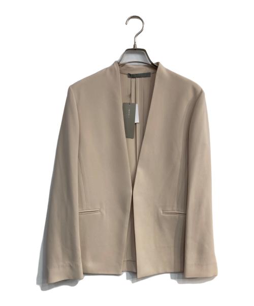 theory luxe（セオリーリュクス）theory luxe (セオリーリュクス) LIVE2 ウォッシャブルノーカラージャケット ベージュ サイズ:40 未使用品の古着・服飾アイテム