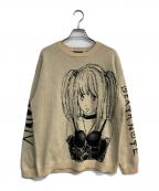 X-LARGE×DEATHNOTEエクストララージ×デスノート）の古着「MISA KNITSWEATER　ミサミサ/弥海砂　101214015004」｜ベージュ